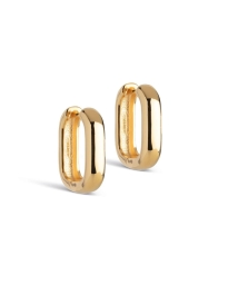 Enamel - SQUARE HOOPS 18 MM GULD