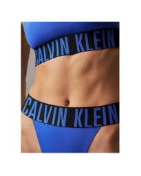 Calvin Klein Undertøj DK - HIGH LEG THONG BLÅ