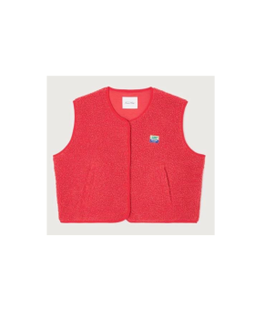 American Vintage - TEDDY VEST COQUELICOT