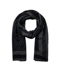 HYPEtheDETAIL - SCARF W/LOGO TØRKLÆDE SORT