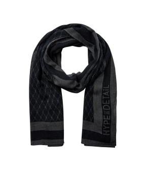 HYPEtheDETAIL - SCARF W/LOGO TØRKLÆDE SORT