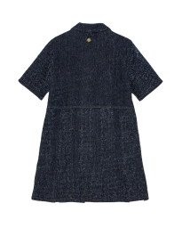 Ganni - DARK BLUE FLUFFY DENIM MINIKJOLE