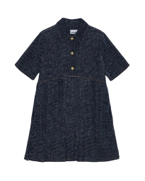 Ganni - DARK BLUE FLUFFY DENIM MINIKJOLE