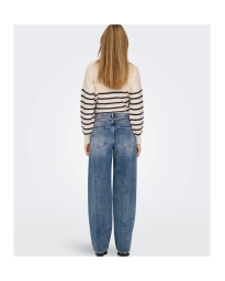 Only - GIANNA MID WAIST BALLOON FIT JEANS BLÅ