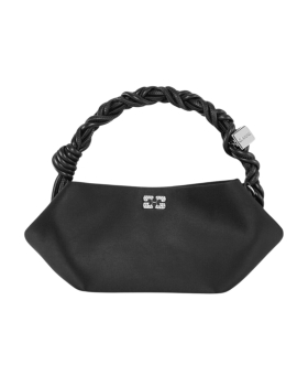 Ganni - SATIN MINI BOU BAG BLACK