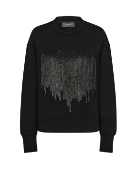 Mos Mosh - DAKOTA O-LS GLAM SWEATSHIRT SORT 