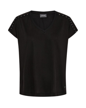 Mos Mosh - NARELLE V-NECK STUD T-SHIRT SORT