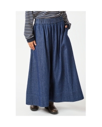 Neo Noir - YARA DENIM LONG SKIRT MØRKEBLÅ