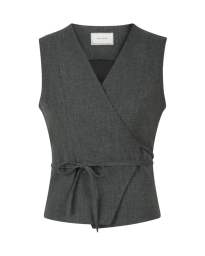 Neo Noir - SAMARA WRAP WAISTCOAT MØRKEGRÅ