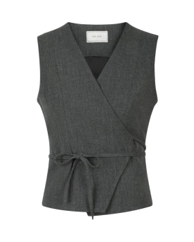 Neo Noir - SAMARA WRAP WAISTCOAT MØRKEGRÅ