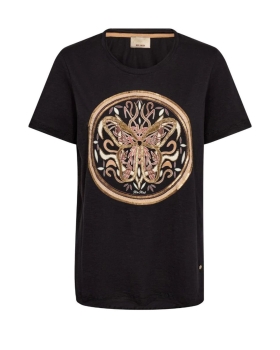 Mos Mosh - FIONA O-SS EMBROIDERY T-SHIRT SORT