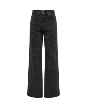 Only - HOPE HØJ TALJE WIDE LEG FIT JEANS SORT