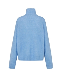 Second Female - INA T-NECK KNIT BLÅ