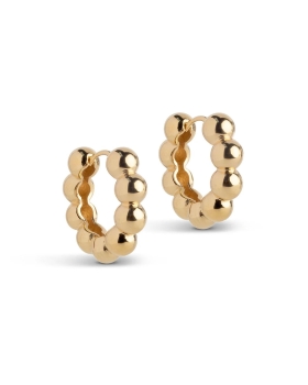 Enamel - BALL CHUNKY HOOPS FORGYLDT