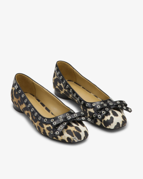 Ganni - LEOPARD PRINT BALLERINA 