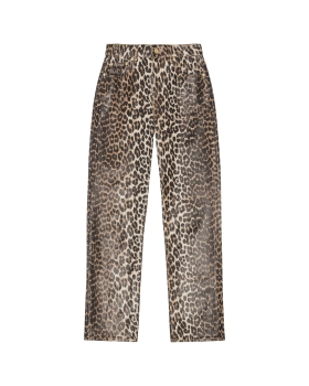 Ganni - LEOPARD FOILE JEANS