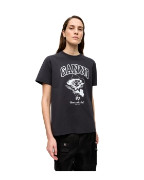 Ganni - CLASSIC SIGNATUR TEE