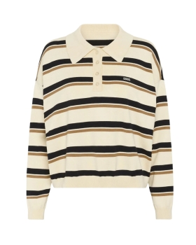 Gestuz - TAIA POLO PULLOVER OFF WHITE